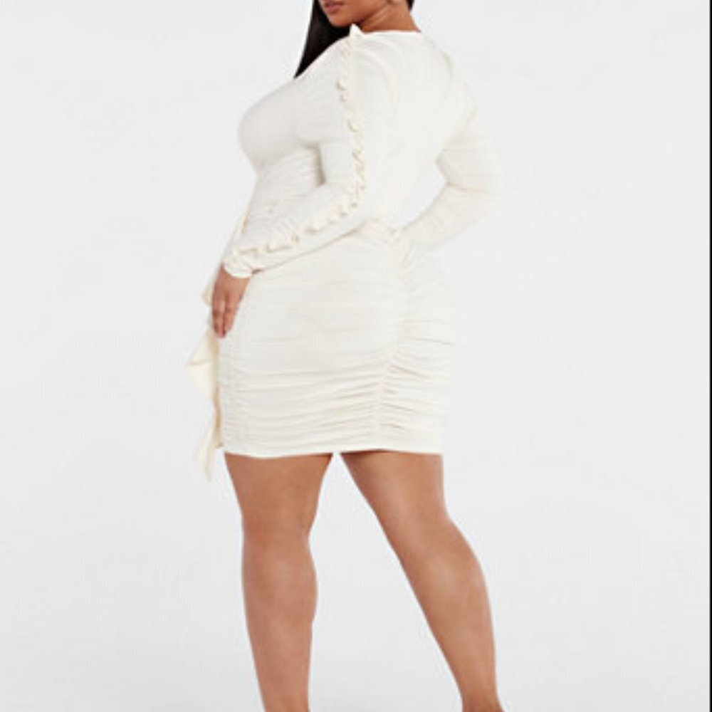 #5❤️/#1❤️/83/46 NEW CYNTHIA RUFFLE DETAIL BODYCON DRESS - Picture 4 of 4